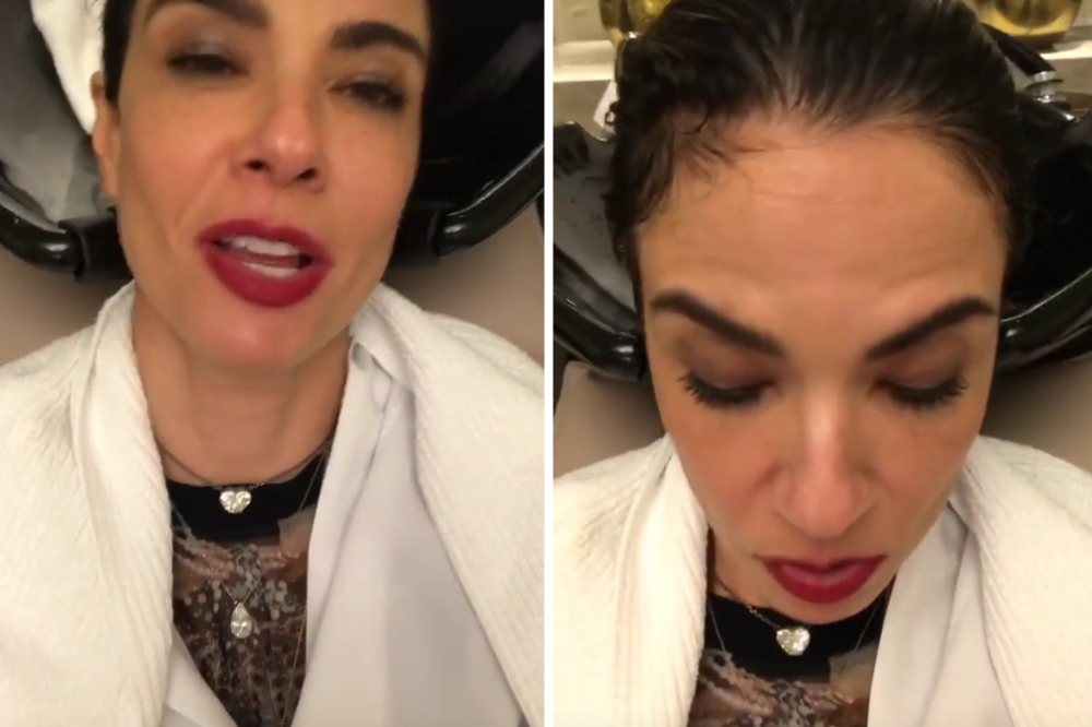 Luciana Gimenez fez comentário polêmico enquanto lavava cabelo em salão (Foto: Divulgação)