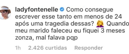 antonia fontenelle comentário