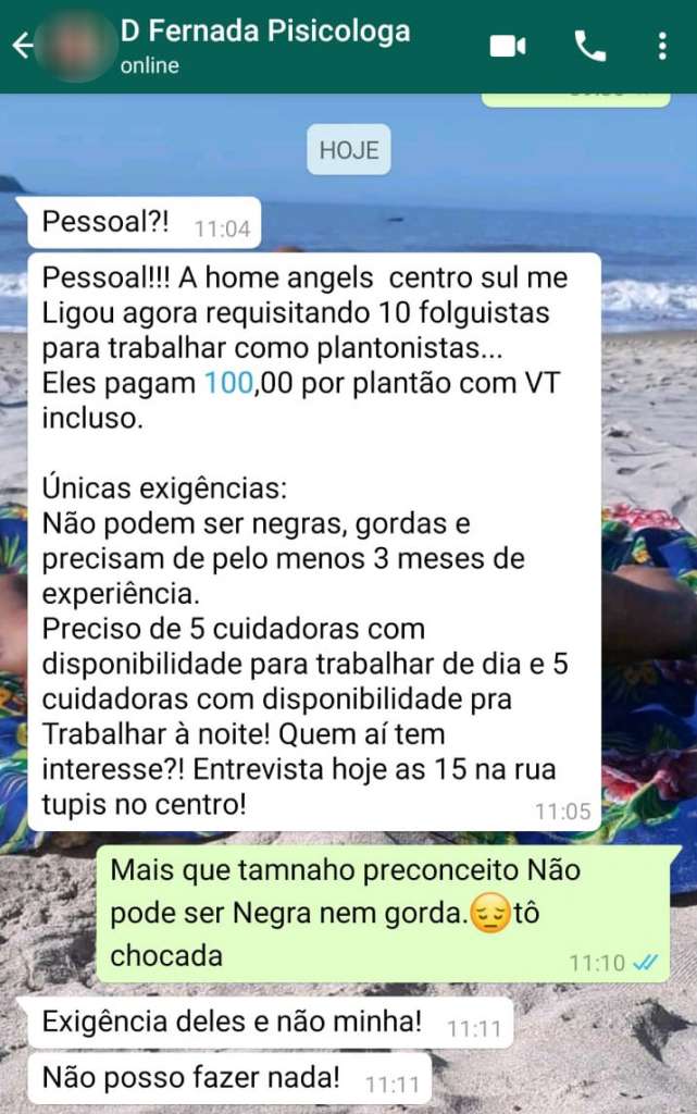 vaga racismo (je)