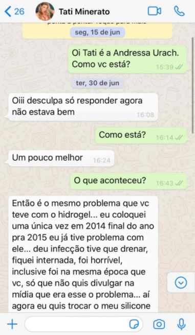 Tati Minerato-Andressa Urach conversa 1