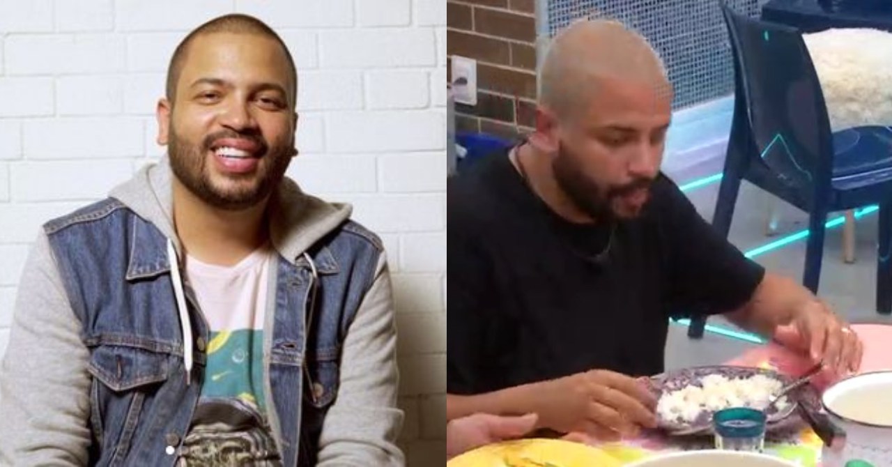 Audiência de TV Projota come arroz puro por não gostar das opções da Xepa (Foto: Reprodução/TVGlobo/Globoplay)