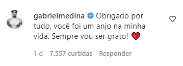 Comentário Gabriel Medina