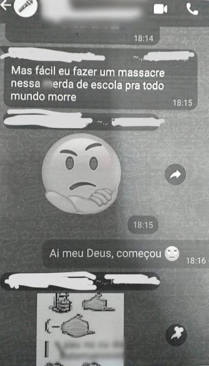 Mensagem aluna - WhatsApp