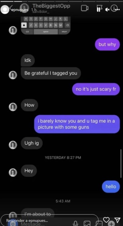 Conversa com atirador