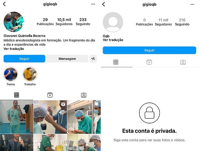 Perfil Giovanni - Instagram