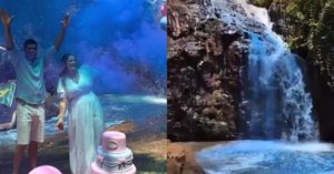 Casal - Chá revelação cachoeira azul