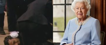 Homem - caixão Rainha Elizabeth II