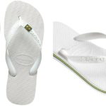 Havaianas branco - bandeira Brasil