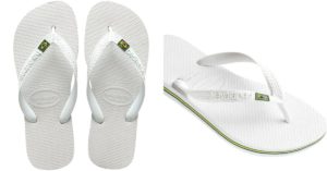 Havaianas branco - bandeira Brasil