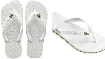 Havaianas branco - bandeira Brasil