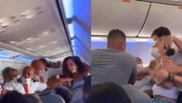 Briga - janela do avião da Gol