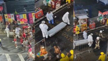 Corpo idosa removido - Carnaval Salvador