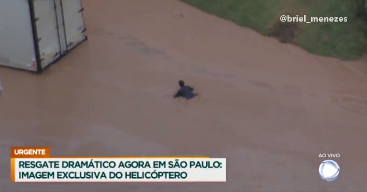 homem arrastado correnteza - SP