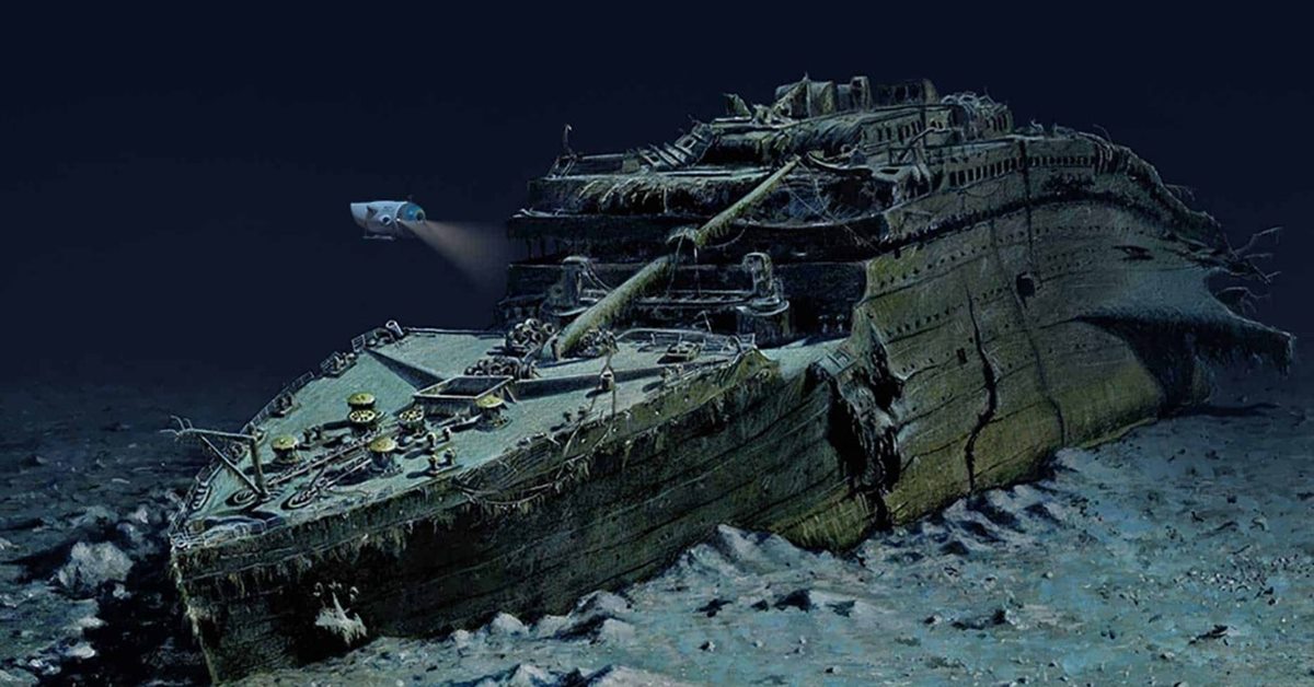 submarino - destroços Titanic
