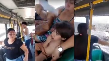 mãe quebra o vidro do ônibus