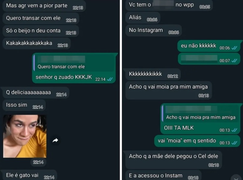 mensagens WhatsApp - Professora