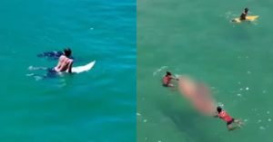 Surfistas - corpo boiando no mar - Niterói