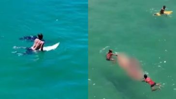 Surfistas - corpo boiando no mar - Niterói