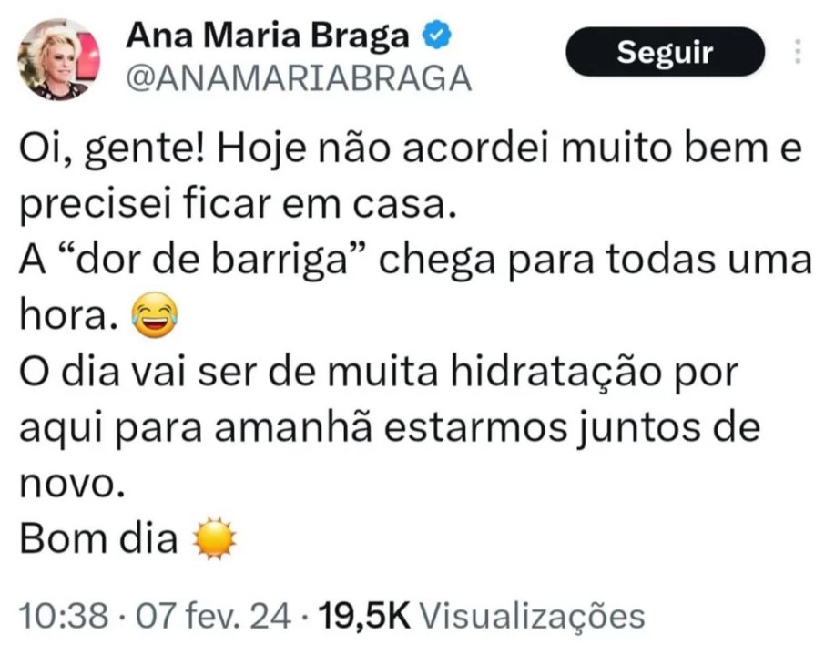 Ana Maria Braga - redes sociais
