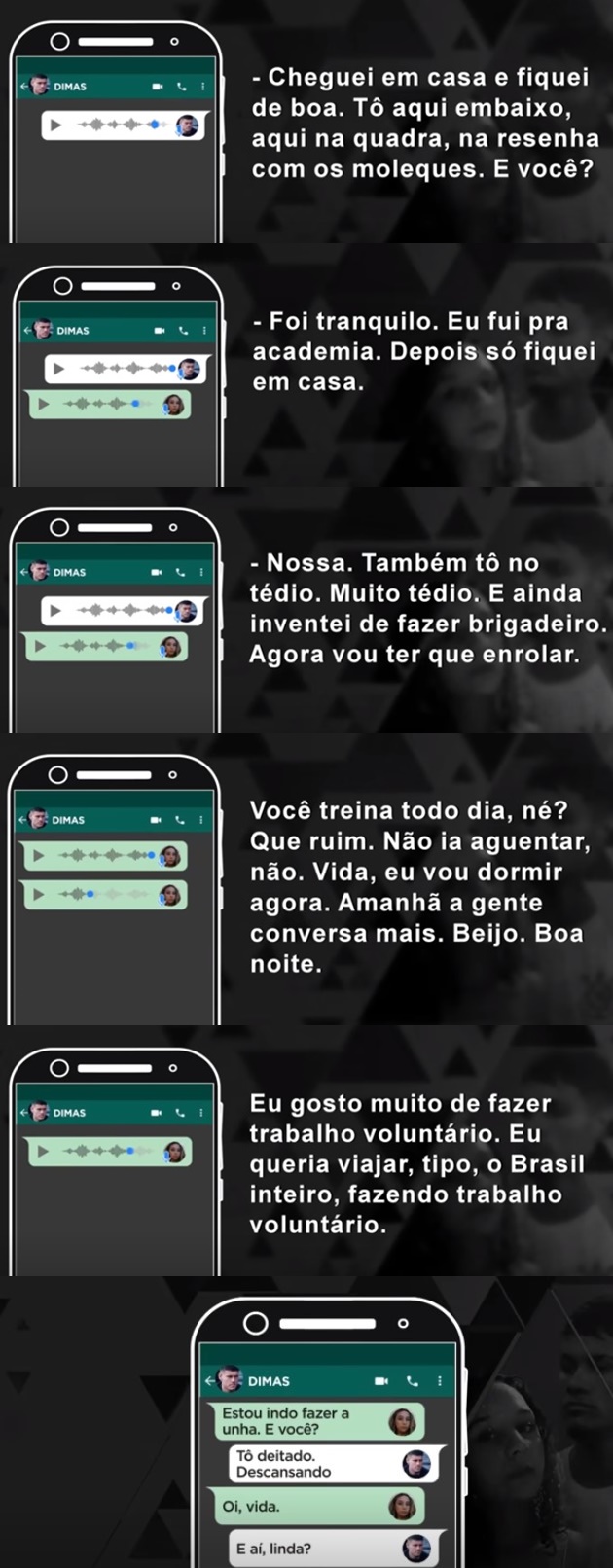 Mensagem Dimas jogador Corinthians - Lívia